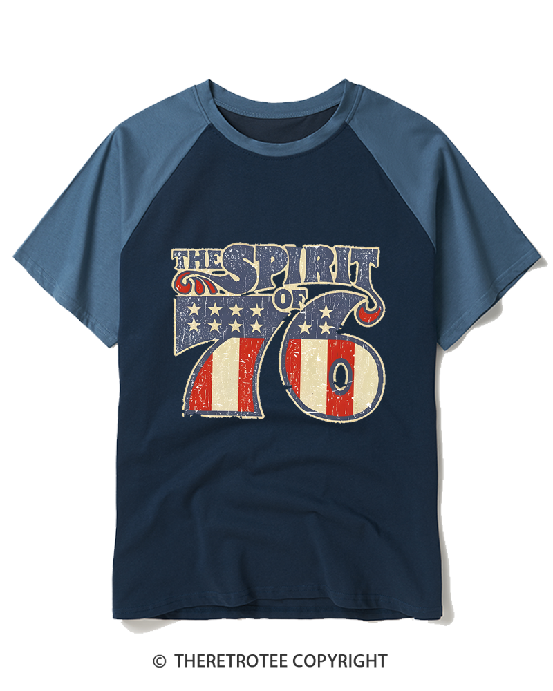 TheRetroTee Spirit of '76 Raglan Baseball T-Shirt