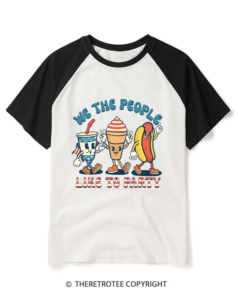 TheRetroTee We The People 1776 Raglan Baseball T-Shirt