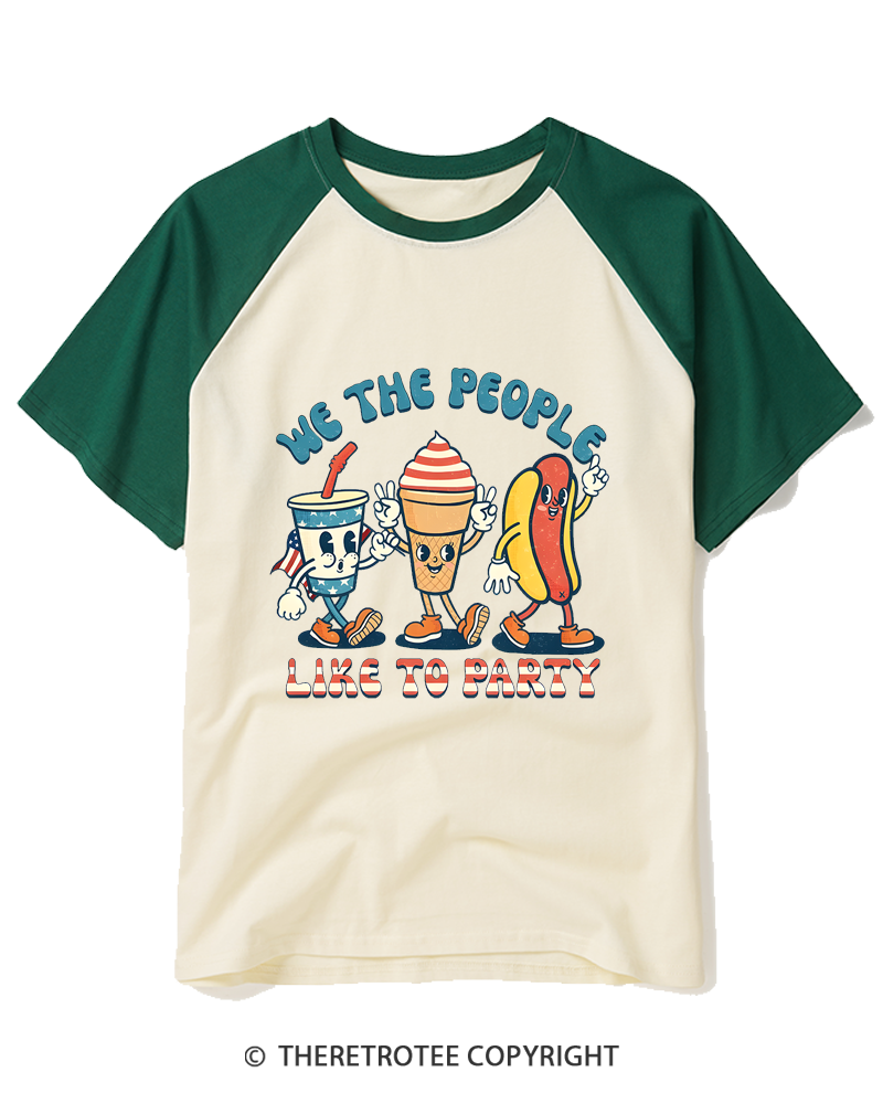 TheRetroTee We The People 1776 Raglan Baseball T-Shirt
