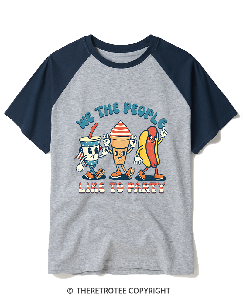 TheRetroTee We The People 1776 Raglan Baseball T-Shirt