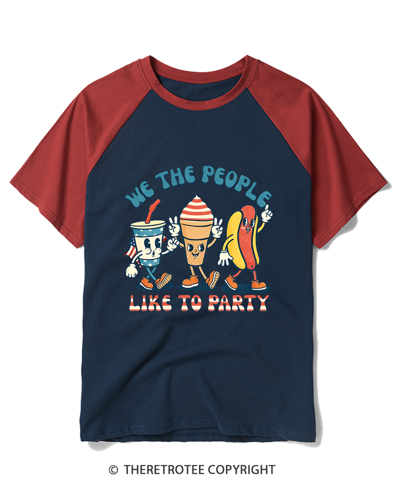 TheRetroTee We The People 1776 Raglan Baseball T-Shirt