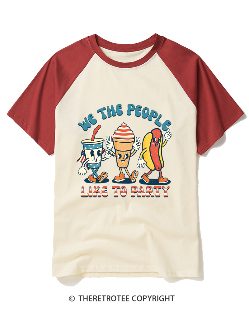 TheRetroTee We The People 1776 Raglan Baseball T-Shirt