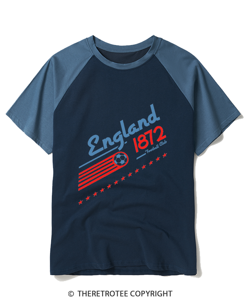 TheRetroTee England Football 1990s Raglan Baseball T-Shirt