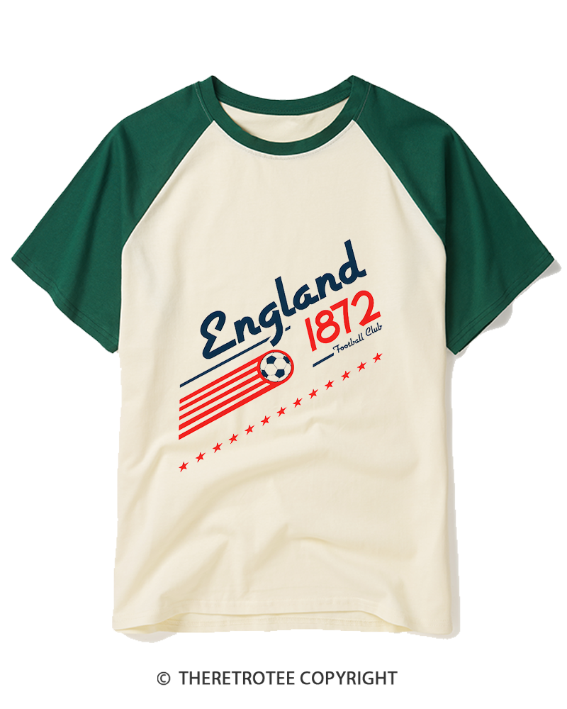 TheRetroTee England Football 1990s Raglan Baseball T-Shirt