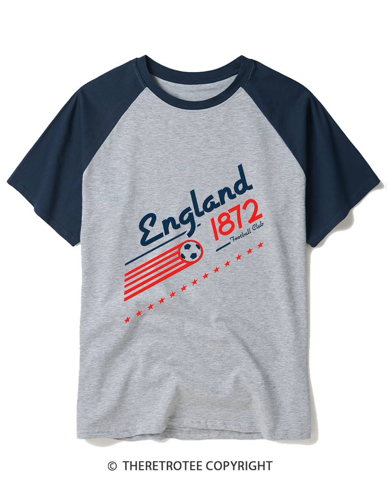 TheRetroTee England Football 1990s Raglan Baseball T-Shirt