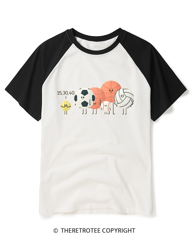 TheRetroTee Hide And Seek Raglan Baseball T-Shirt
