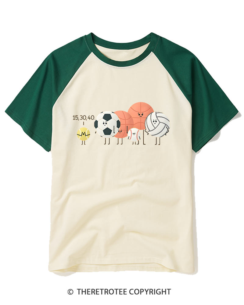 TheRetroTee Hide And Seek Raglan Baseball T-Shirt