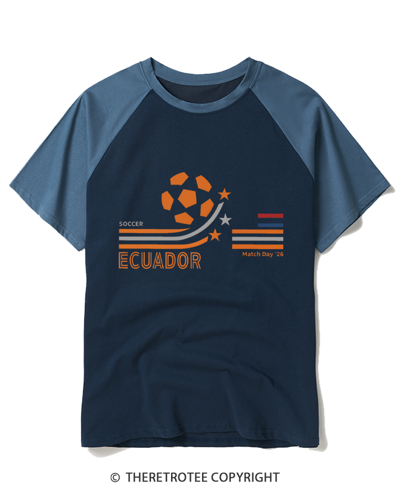 TheRetroTee Retro Netherlands Soccer World 2026 Raglan Baseball T-Shirt