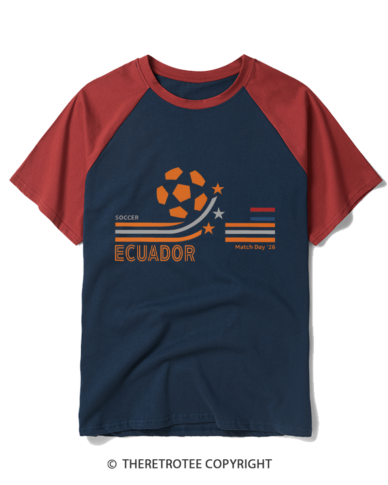 TheRetroTee Retro Netherlands Soccer World 2026 Raglan Baseball T-Shirt