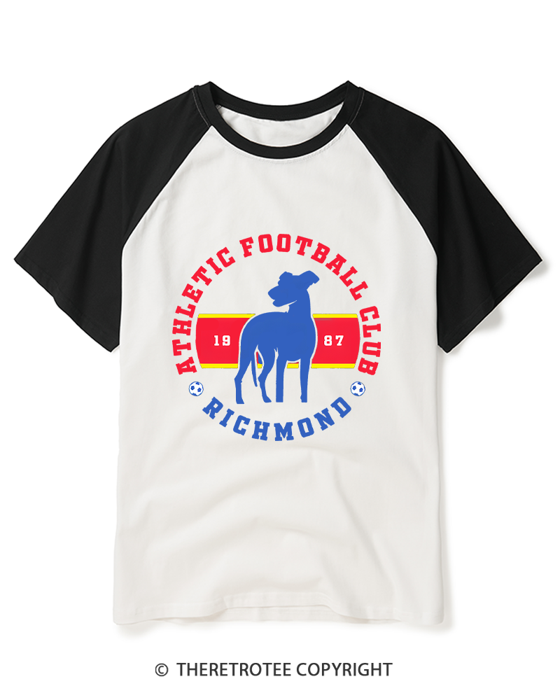 TheRetroTee Football Club 1987 Raglan Baseball T-Shirt