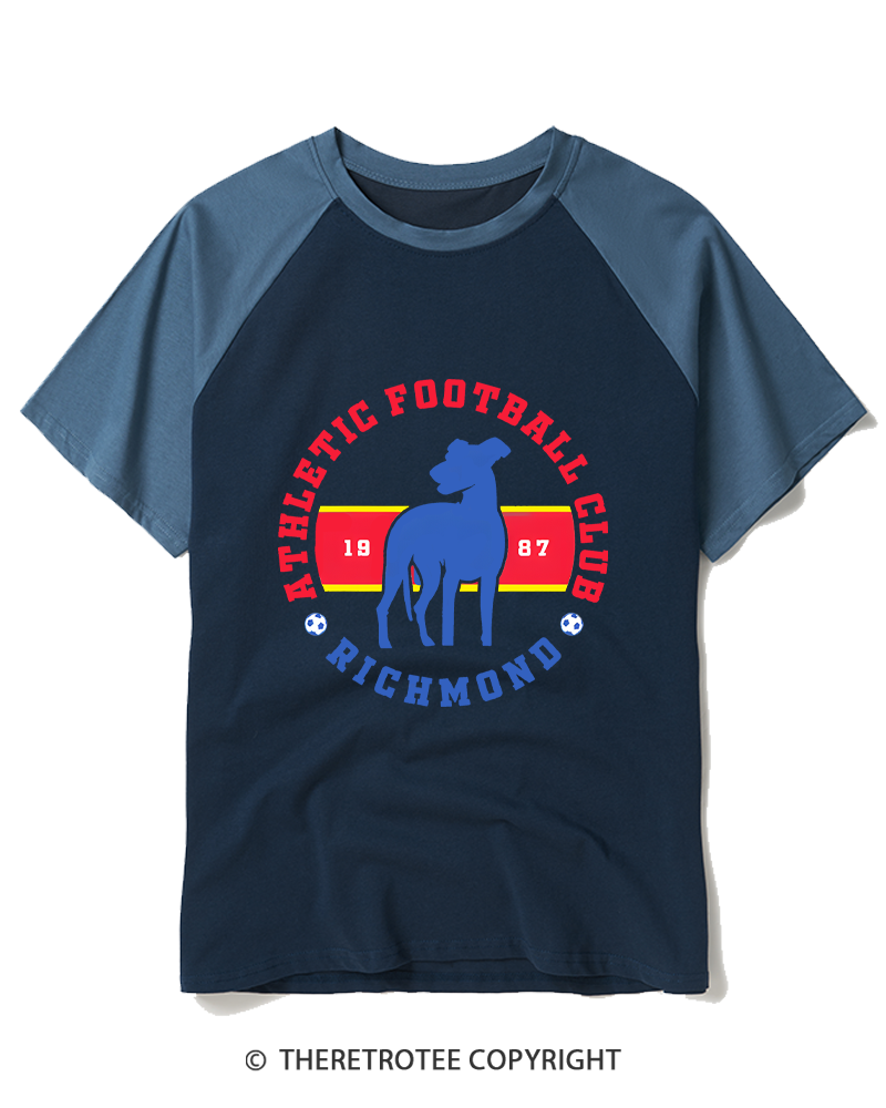 TheRetroTee Football Club 1987 Raglan Baseball T-Shirt