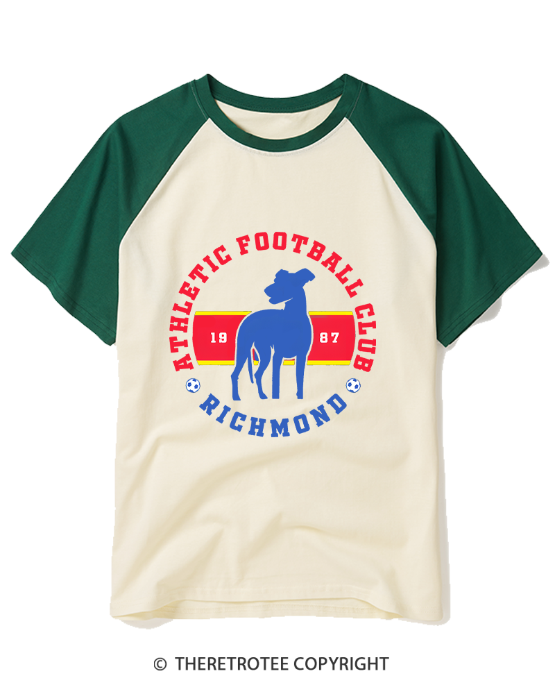 TheRetroTee Football Club 1987 Raglan Baseball T-Shirt