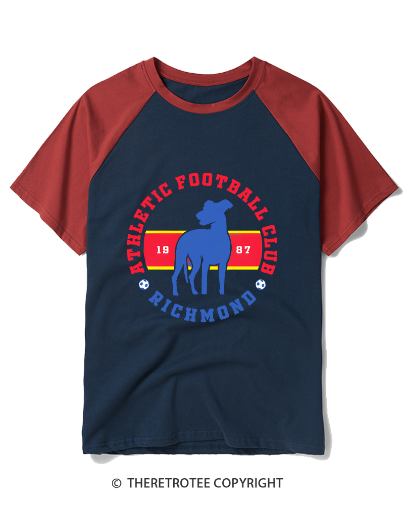 TheRetroTee Football Club 1987 Raglan Baseball T-Shirt