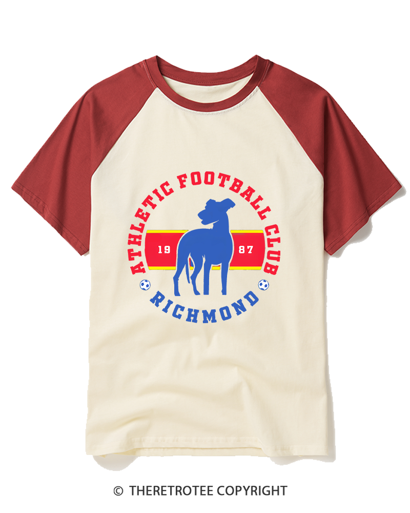 TheRetroTee Football Club 1987 Raglan Baseball T-Shirt