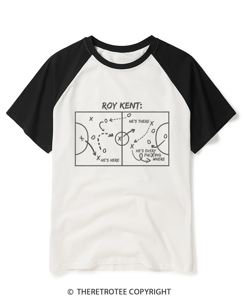TheRetroTee He's Here He's There Raglan Baseball T-Shirt