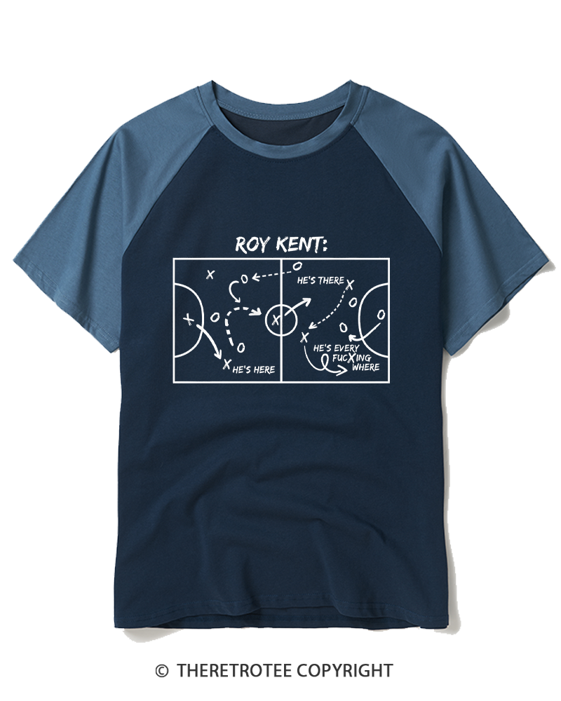TheRetroTee He's Here He's There Raglan Baseball T-Shirt