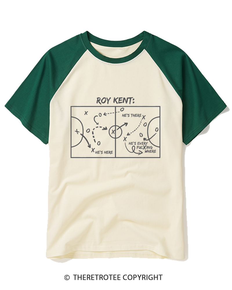 TheRetroTee He's Here He's There Raglan Baseball T-Shirt