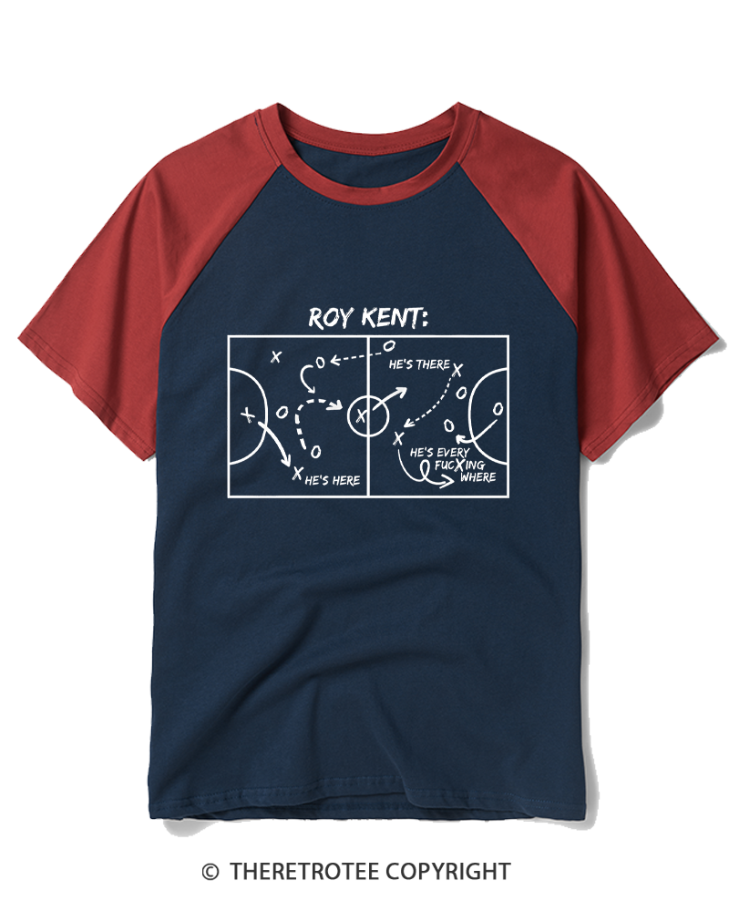 TheRetroTee He's Here He's There Raglan Baseball T-Shirt