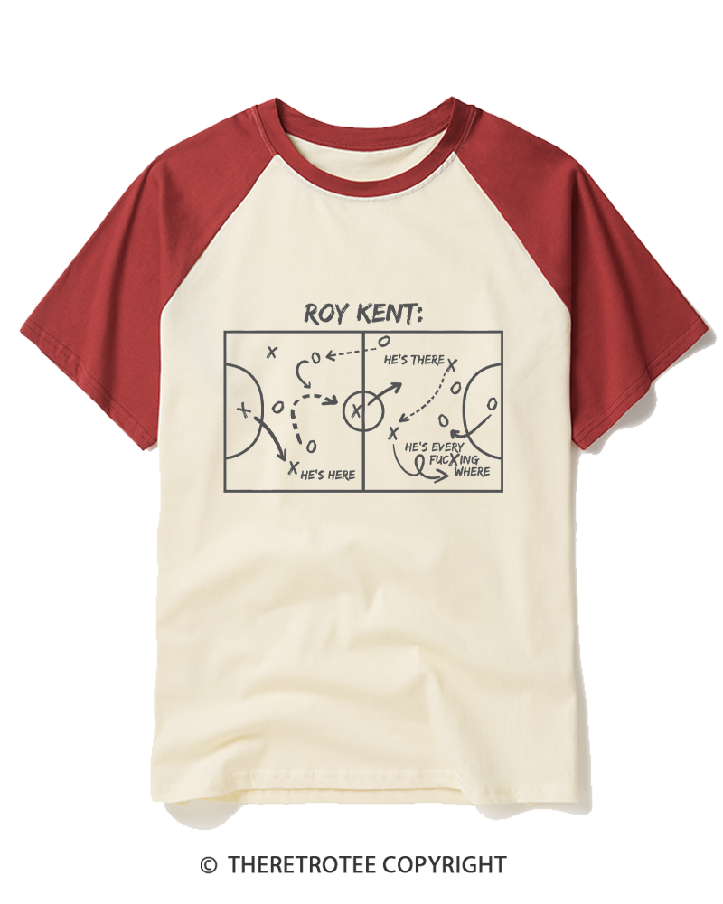 TheRetroTee He's Here He's There Raglan Baseball T-Shirt