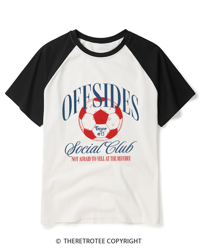 TheRetroTee Sideline Social Club Raglan Baseball T-Shirt