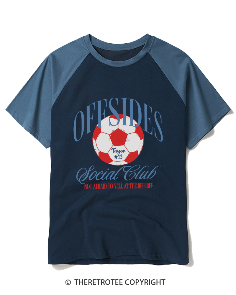 TheRetroTee Sideline Social Club Raglan Baseball T-Shirt