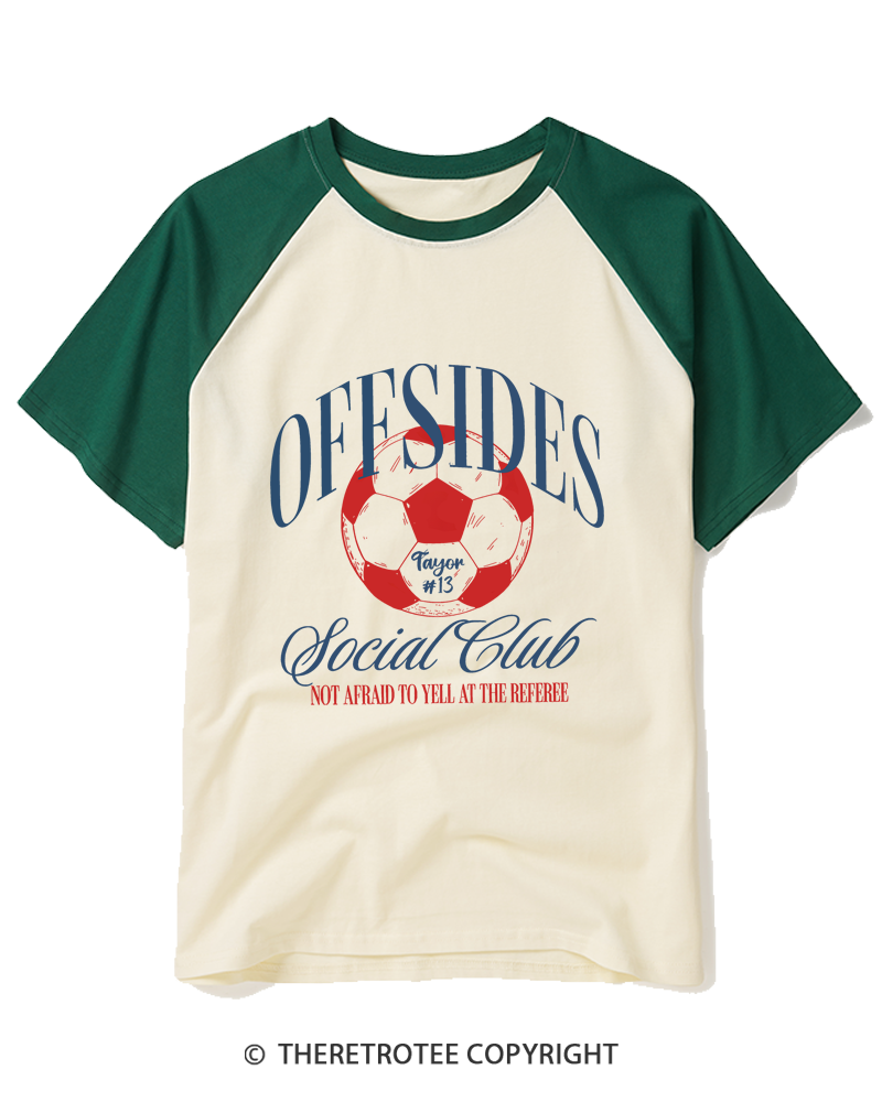 TheRetroTee Sideline Social Club Raglan Baseball T-Shirt