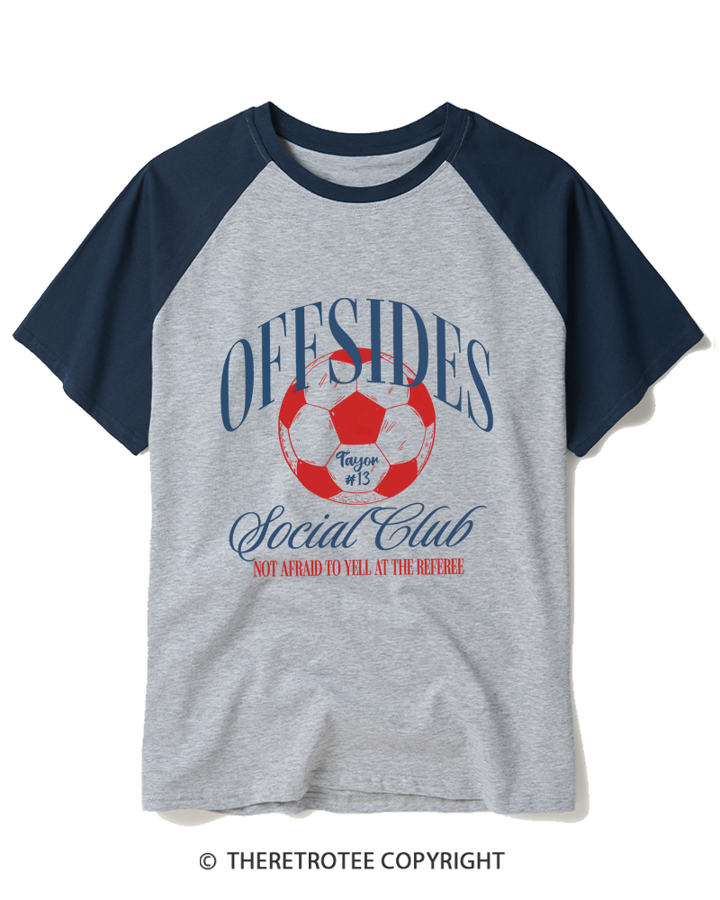 TheRetroTee Sideline Social Club Raglan Baseball T-Shirt