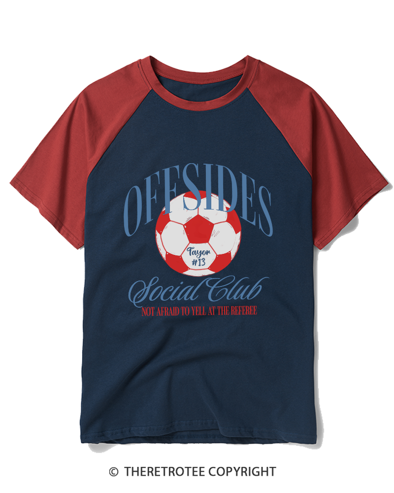 TheRetroTee Sideline Social Club Raglan Baseball T-Shirt