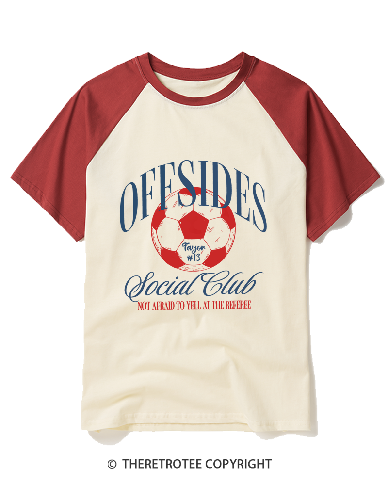 TheRetroTee Sideline Social Club Raglan Baseball T-Shirt