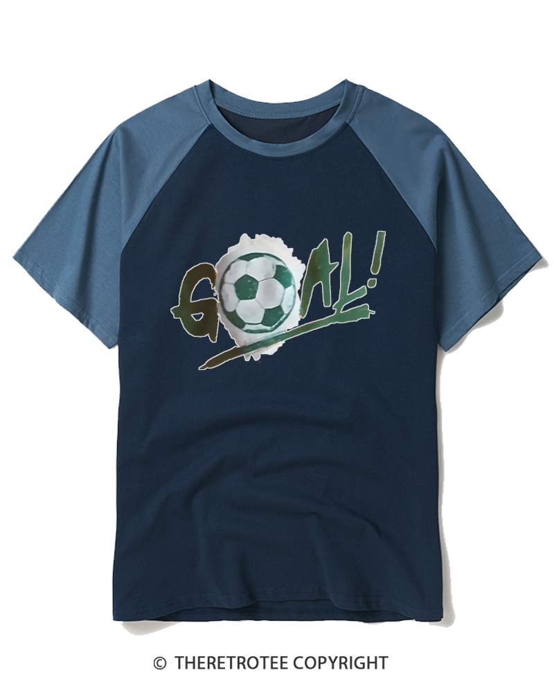TheRetroTee Soccer Ball Goal 1994 Raglan Baseball T-Shirt