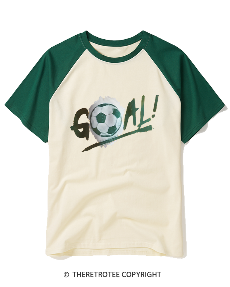 TheRetroTee Soccer Ball Goal 1994 Raglan Baseball T-Shirt