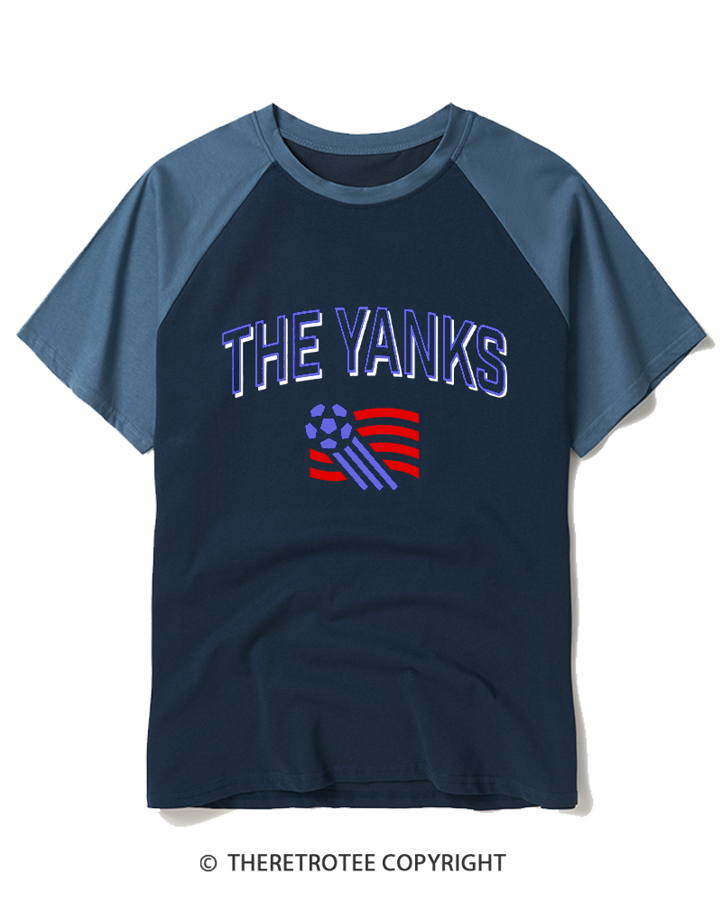 TheRetroTee Support US Soccer 1994 Raglan Baseball T-Shirt