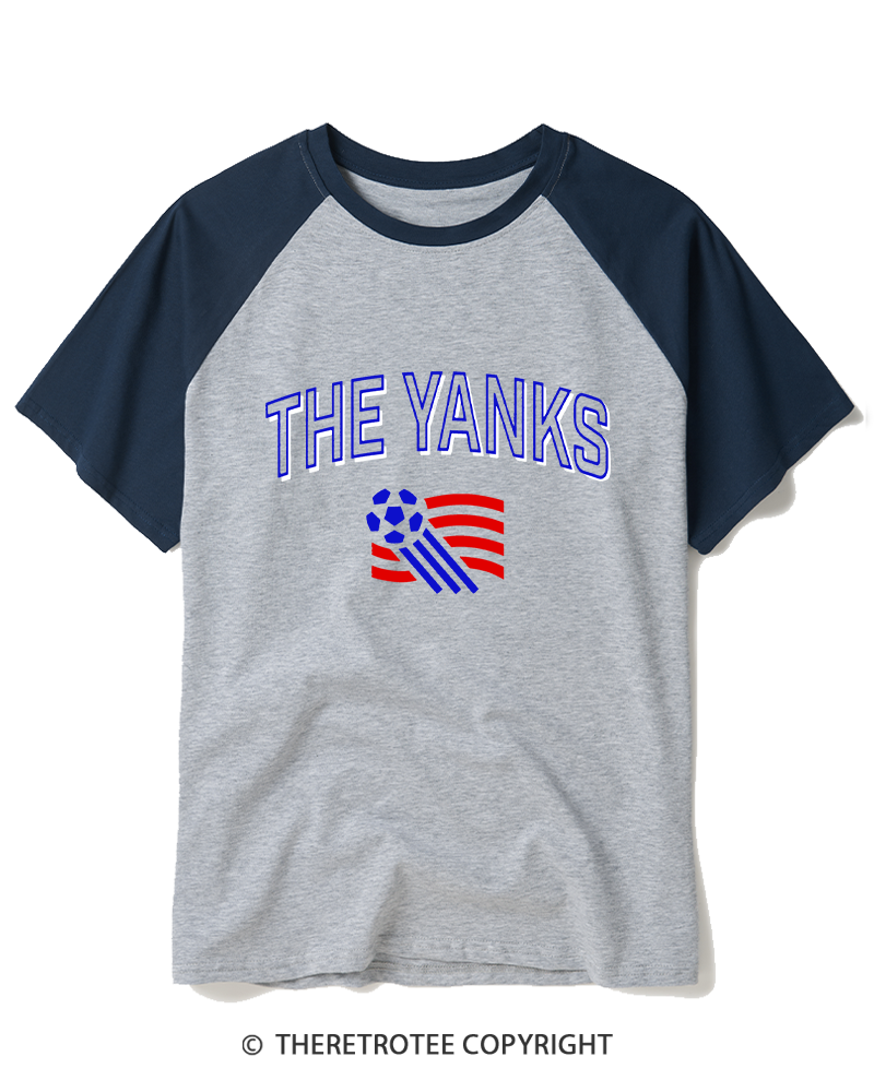 TheRetroTee Support US Soccer 1994 Raglan Baseball T-Shirt