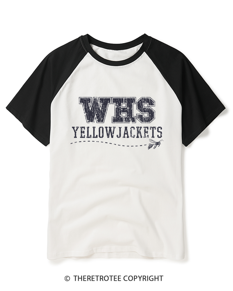 TheRetroTee WHS Yellowjackets 1996 Raglan Baseball T-Shirt