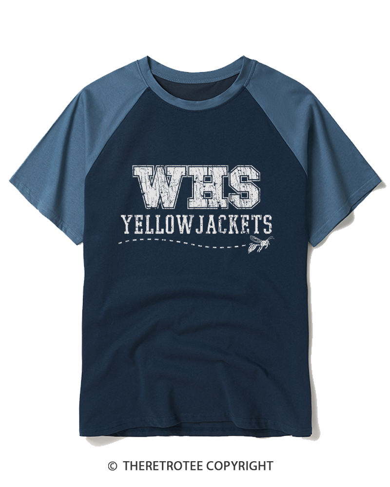 TheRetroTee WHS Yellowjackets 1996 Raglan Baseball T-Shirt
