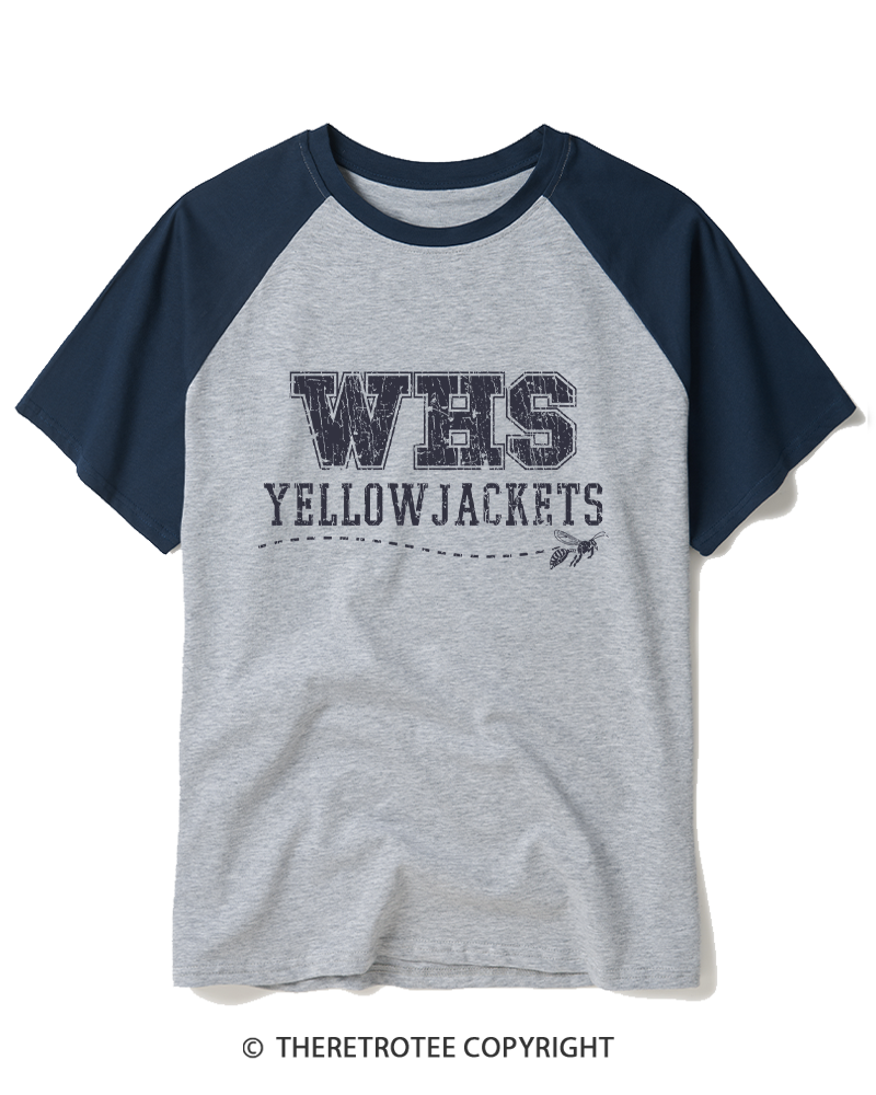 TheRetroTee WHS Yellowjackets 1996 Raglan Baseball T-Shirt