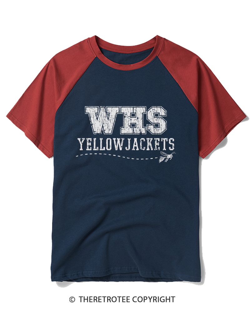 TheRetroTee WHS Yellowjackets 1996 Raglan Baseball T-Shirt