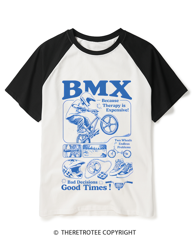 TheRetroTee Funny Retro Racing 1980s Raglan Baseball T-Shirt