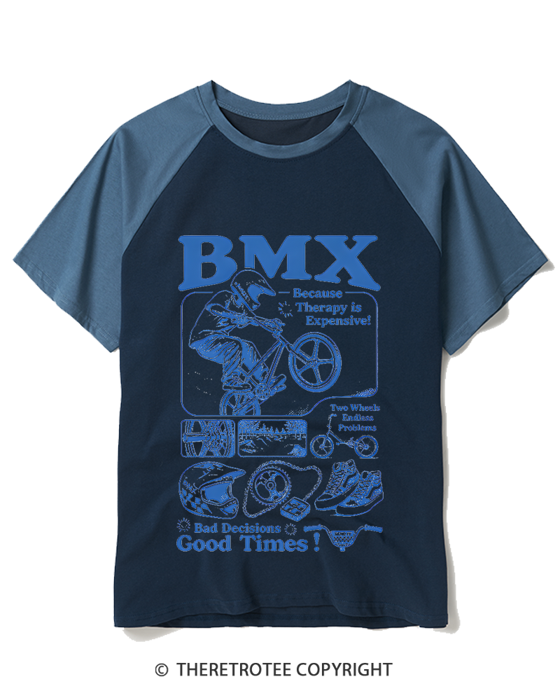 TheRetroTee Funny Retro Racing 1980s Raglan Baseball T-Shirt