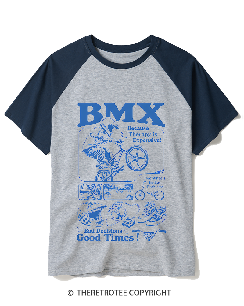 TheRetroTee Funny Retro Racing 1980s Raglan Baseball T-Shirt