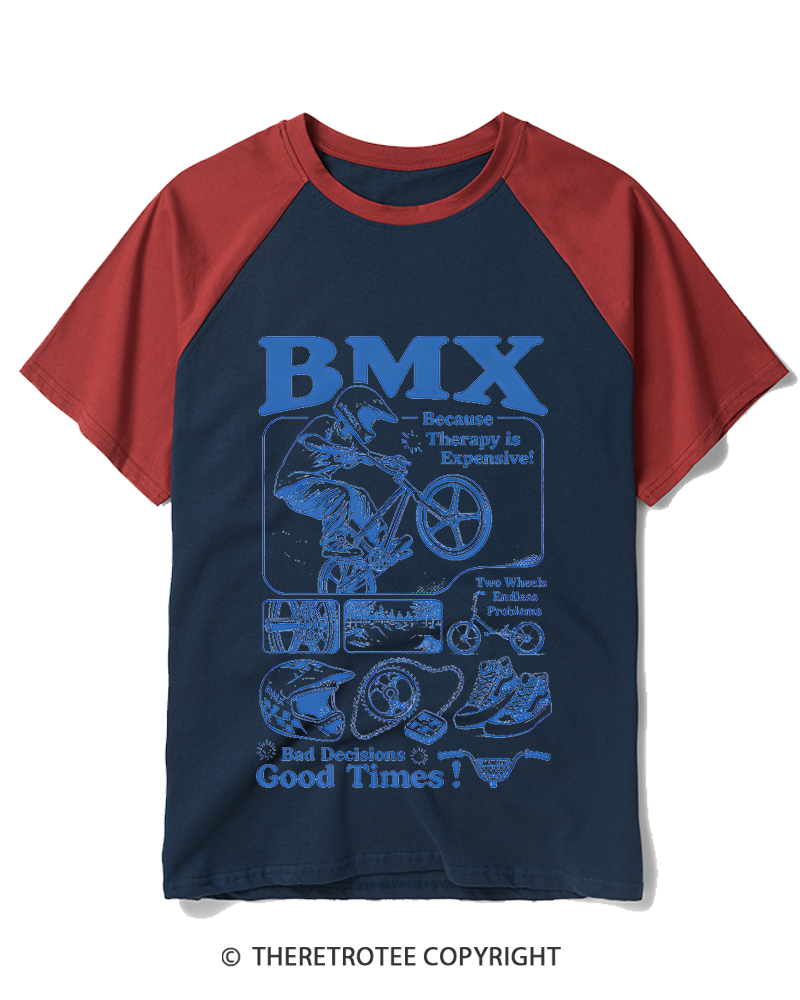 TheRetroTee Funny Retro Racing 1980s Raglan Baseball T-Shirt