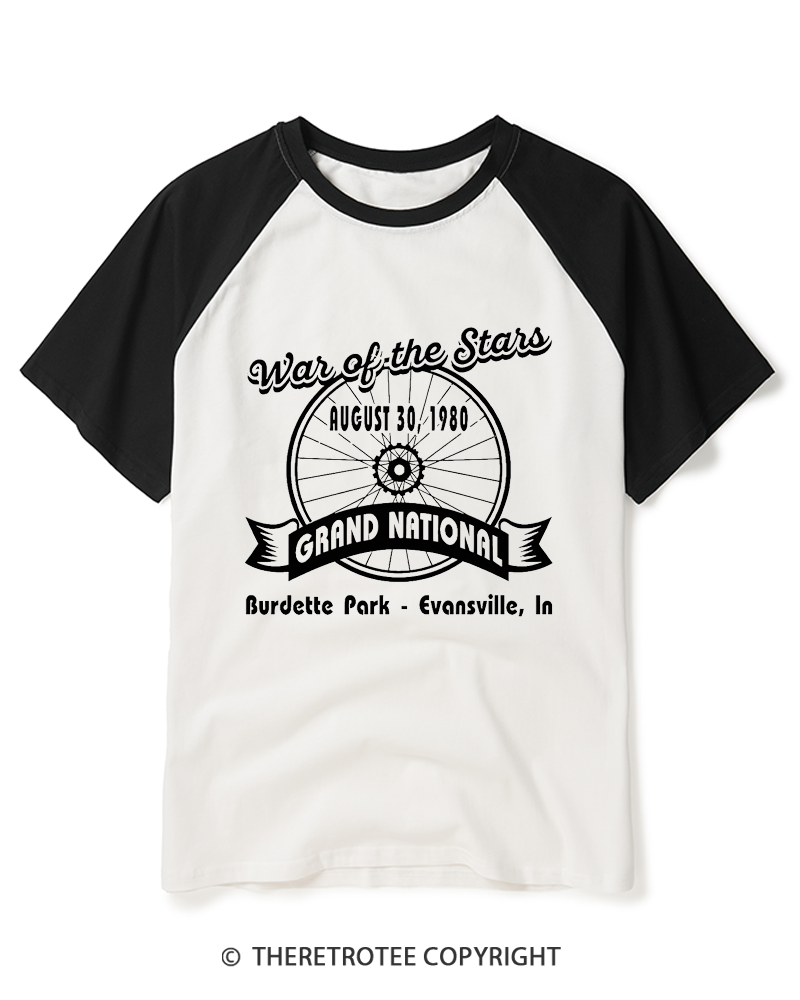 TheRetroTee War of the Stars 80's BMX Raglan Baseball T-Shirt