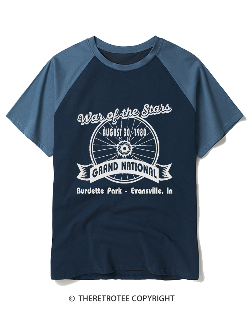 TheRetroTee War of the Stars 80's BMX Raglan Baseball T-Shirt