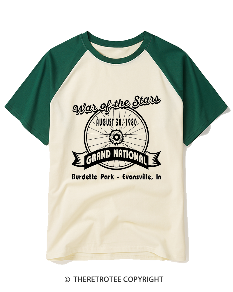 TheRetroTee War of the Stars 80's BMX Raglan Baseball T-Shirt