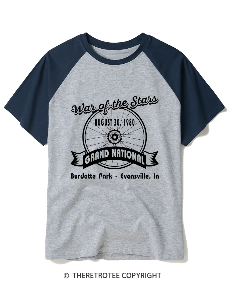 TheRetroTee War of the Stars 80's BMX Raglan Baseball T-Shirt