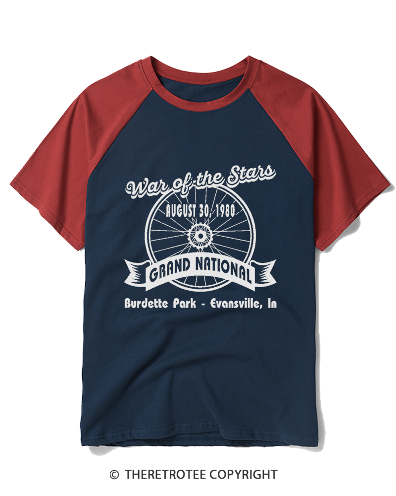 TheRetroTee War of the Stars 80's BMX Raglan Baseball T-Shirt