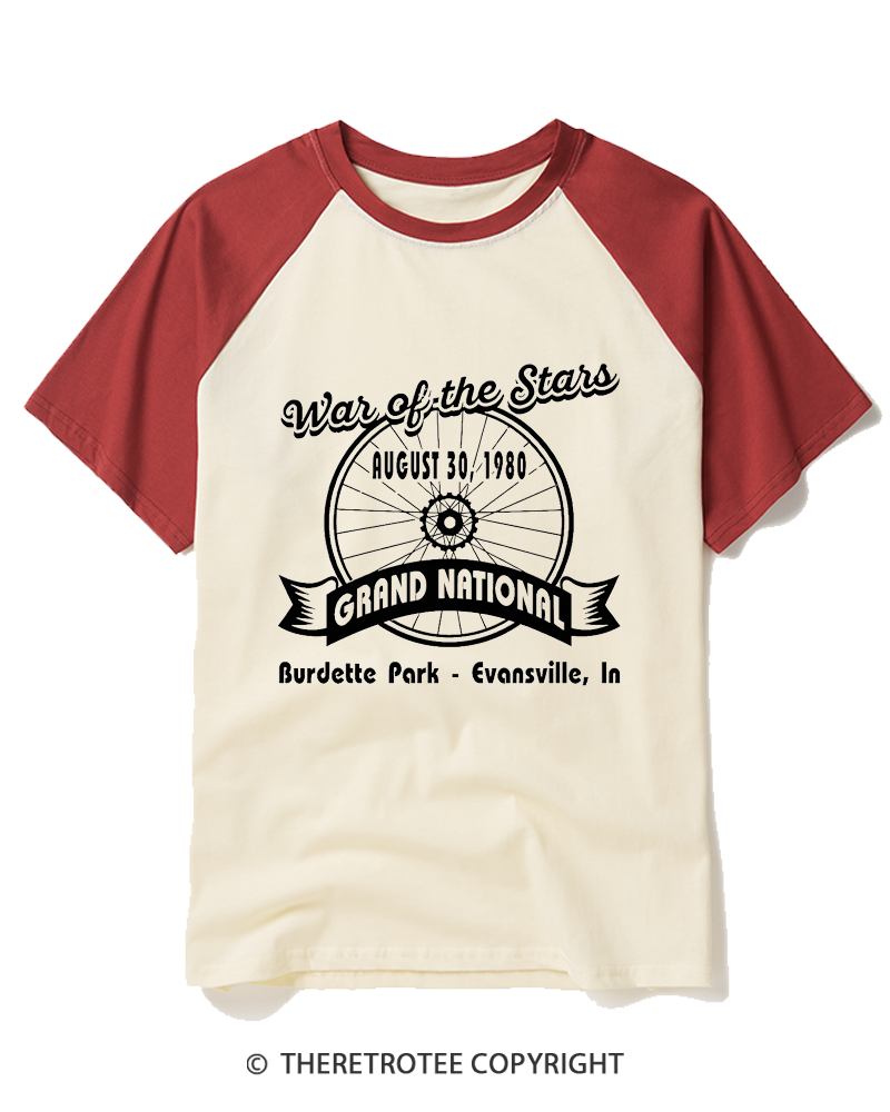 TheRetroTee War of the Stars 80's BMX Raglan Baseball T-Shirt