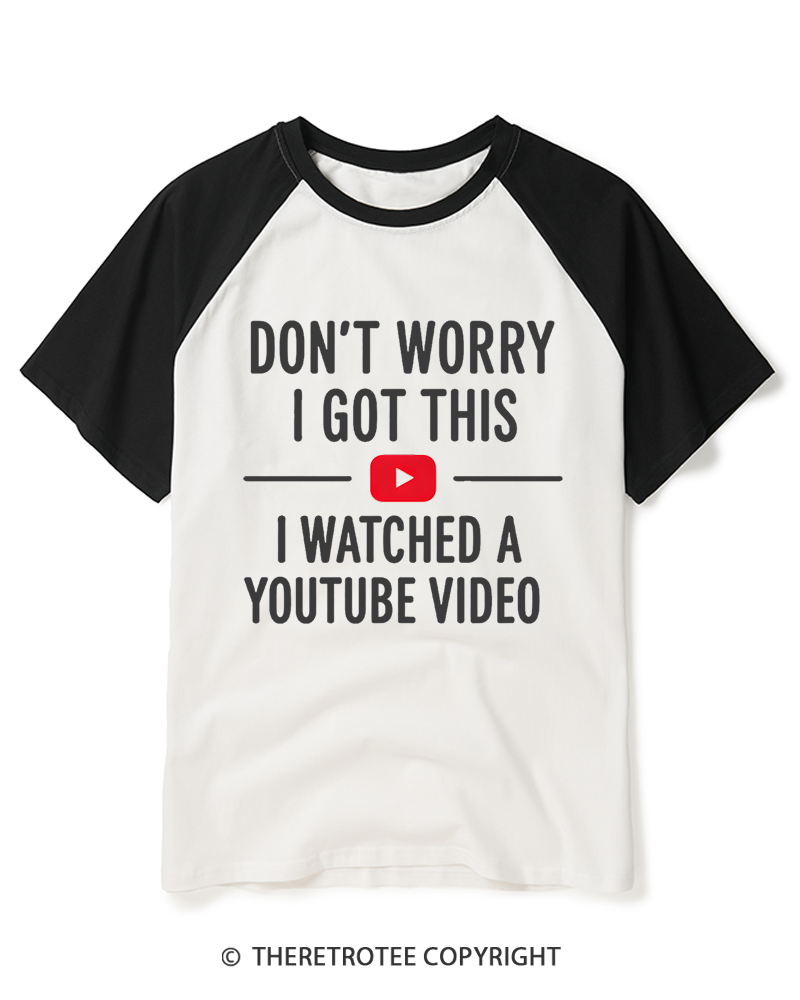 TheRetroTee Don’t Worry I Got This 2000s Raglan Baseball T-Shirt