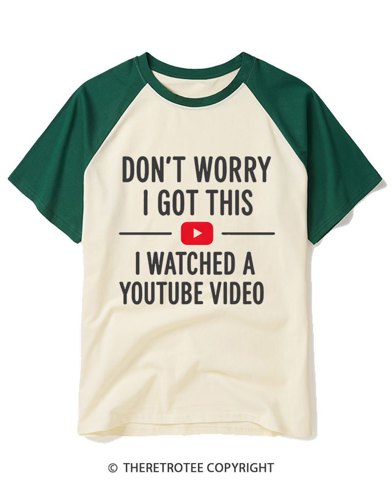 TheRetroTee Don’t Worry I Got This 2000s Raglan Baseball T-Shirt