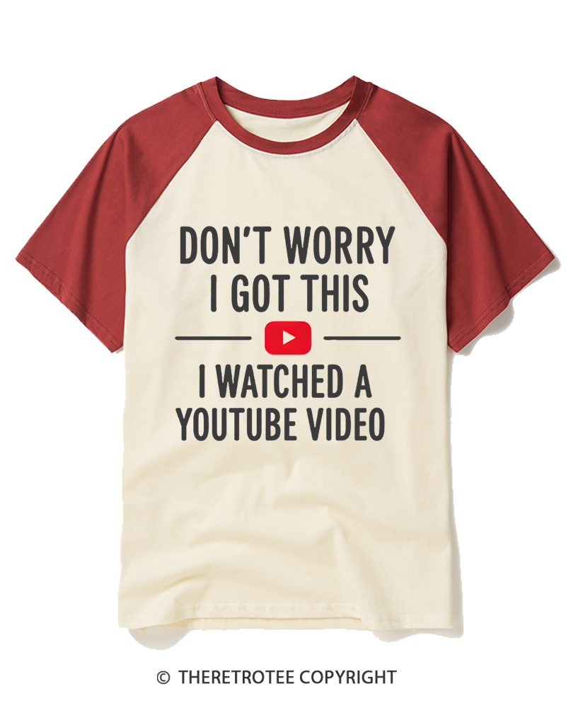 TheRetroTee Don’t Worry I Got This 2000s Raglan Baseball T-Shirt